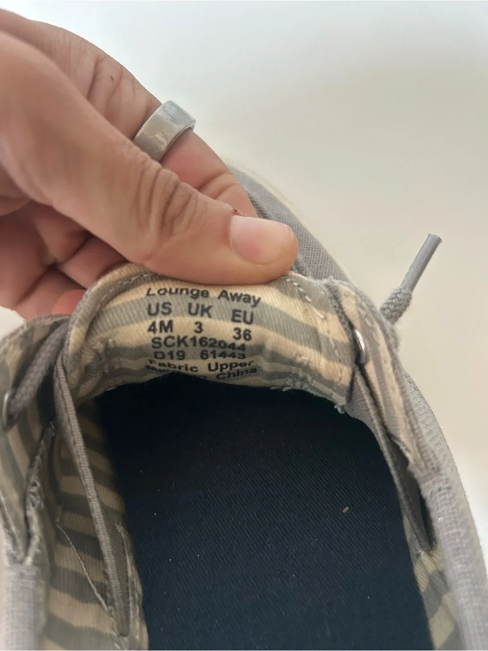 Sperry Gray Canvas Men’s Boat Shoes